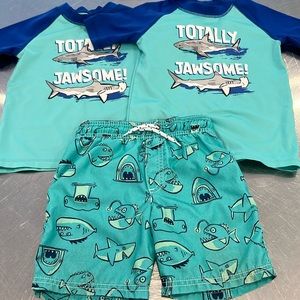 Toddler Bathing Suit - 3 Piece Set